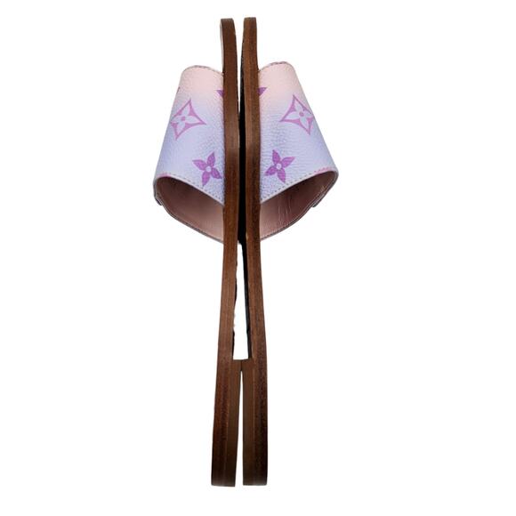 Louis Vuitton Lock It Flat Slide Sandal Pink Purple LV Ombre Size 38.5 US 8.5 - Picture 8 of 13